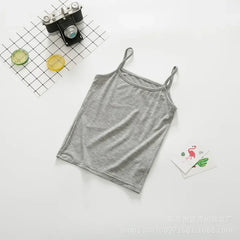 Girls Sleeveless Vest Cotton Tank Top (Multiple Colors)