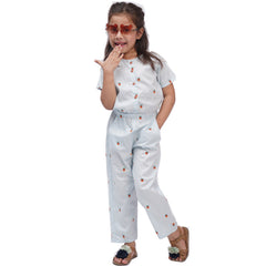 Ice Cream Printed Girls Jumpsuit