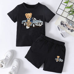 Bear Car Shirt and Shorts (2 Colors)