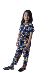 Printed Girls Jumpsuit