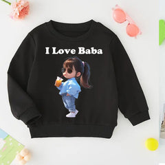 I Love BABA Black  Sweatshirt