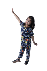 Printed Girls Jumpsuit