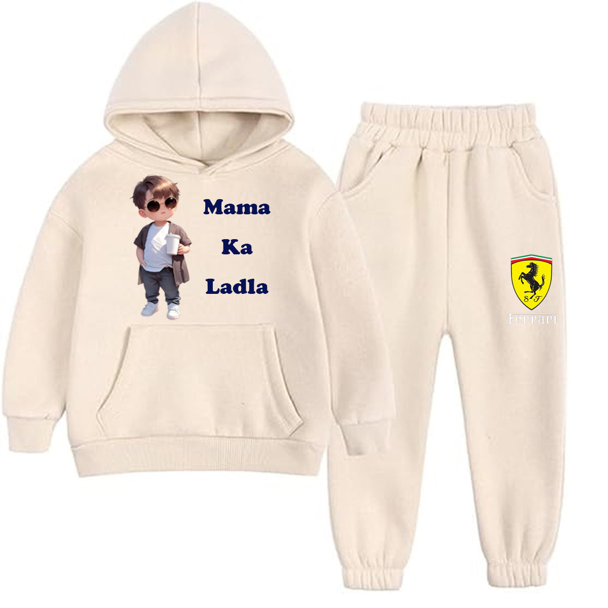 MaMa Ka Ladla Fleece  Hoodie with trouser